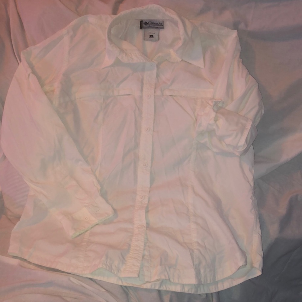 White Columbia shirt